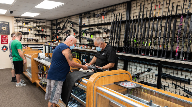 Inside gun shop in New York