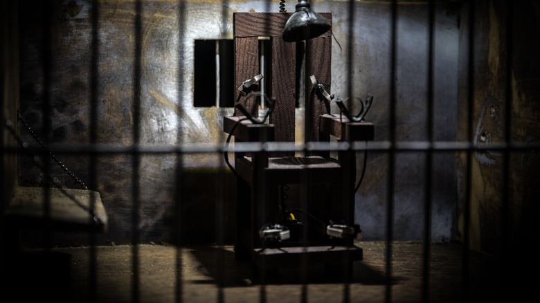 Electric chair in jail cell
