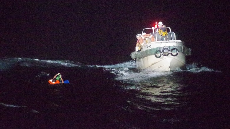 The chief officer of the ship being rescued