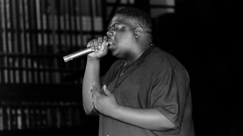 Notorious B.I.G. with microphone