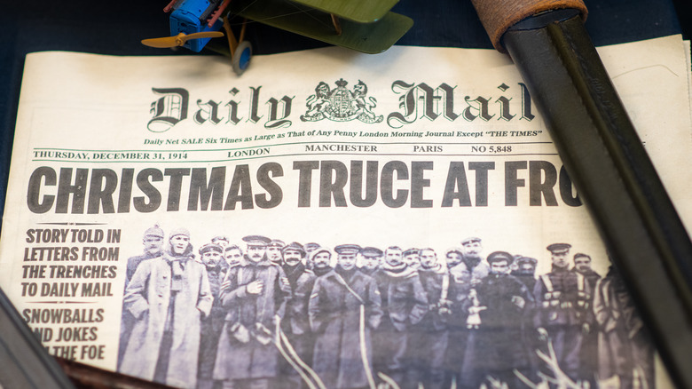 newspaper headlines christmas truce world war I