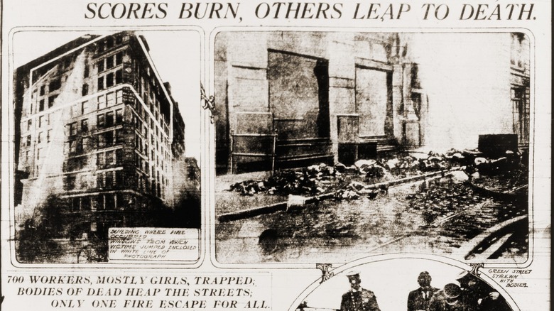 newspaper reports of the triangle shirtwaist factory fire