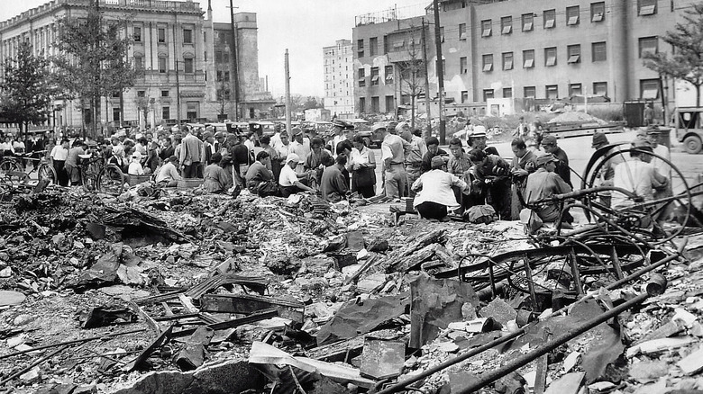 Tokyo ruins after firebombing