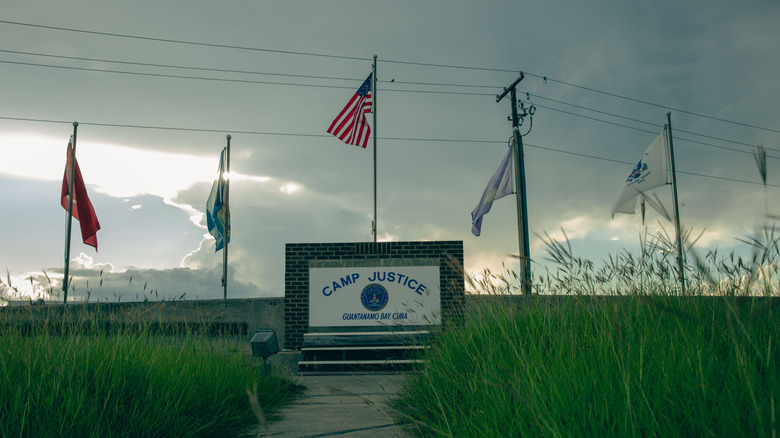 camp justice sign at guantanamo bay