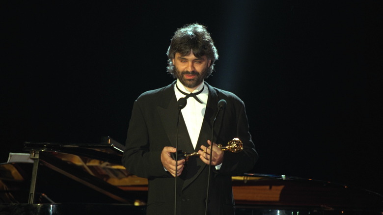 Andrea Bocelli accepting an award