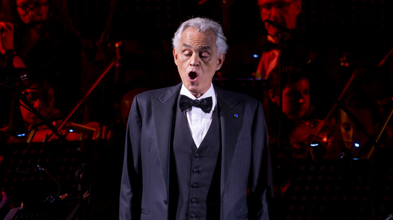 Andrea Bocelli singing