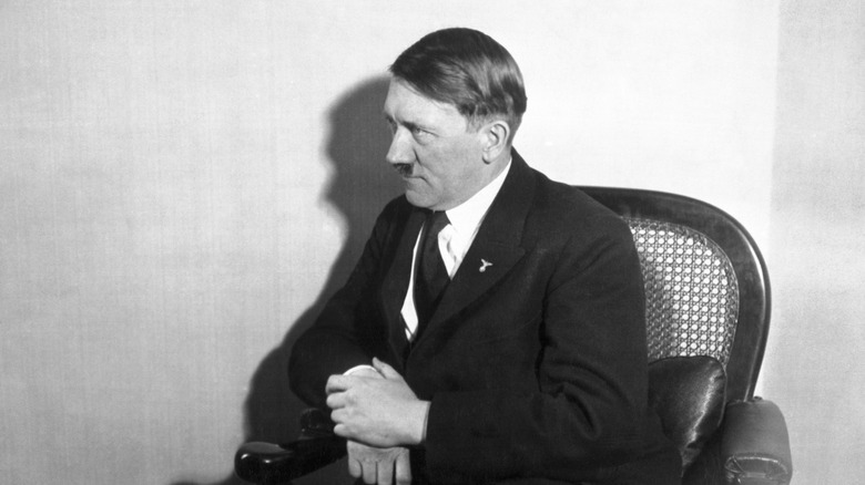 Hitler sitting in chair