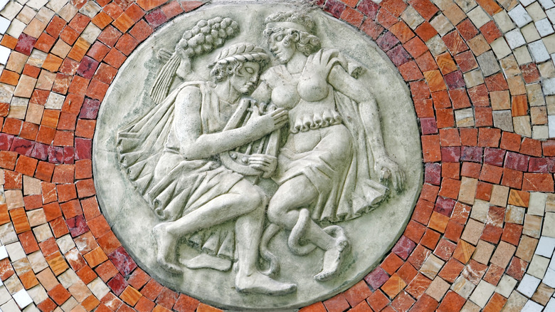 Orpheus and Eurydice stonework