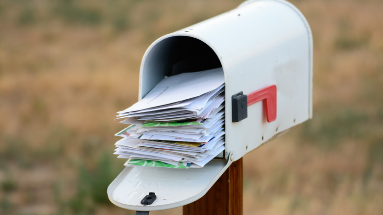 An overflowing mailbox