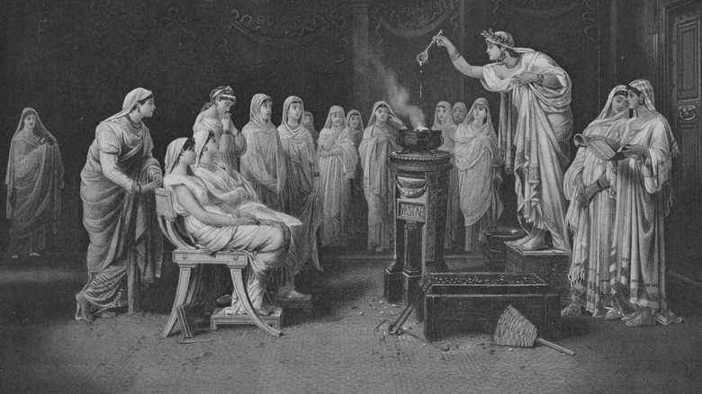 illustration Vestal Virgins at worship