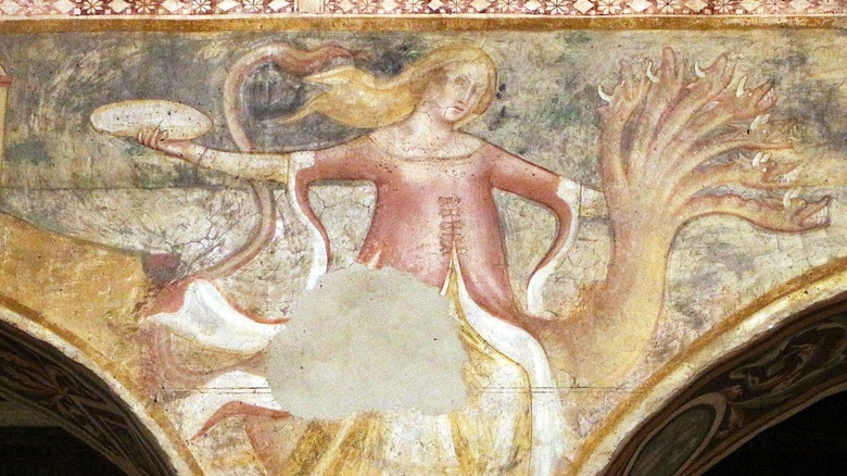 Wall painting depicting Whore of Babylon