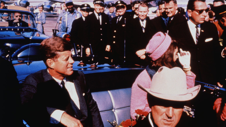 John and Jackie Kennedy in 1963 motorcade