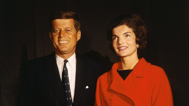 Jackie and John Kennedy smiling