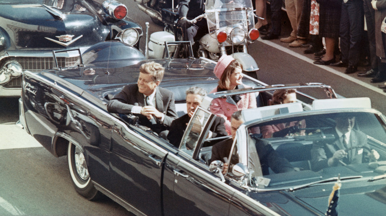 John and Jackie Kennedy in 1963 motorcade