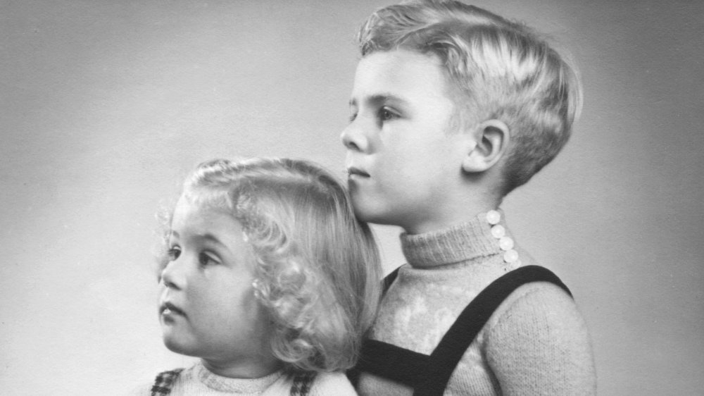 1950s portrait of two children