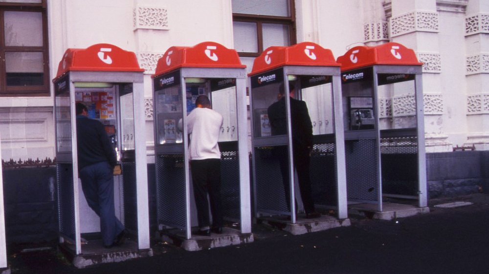 Men in payphones