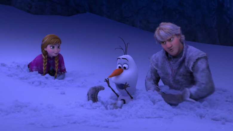 Anna, Olaf, and Kristoff 