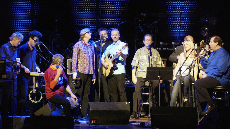 Brian Wilson performing with a band on the "Smile" tour