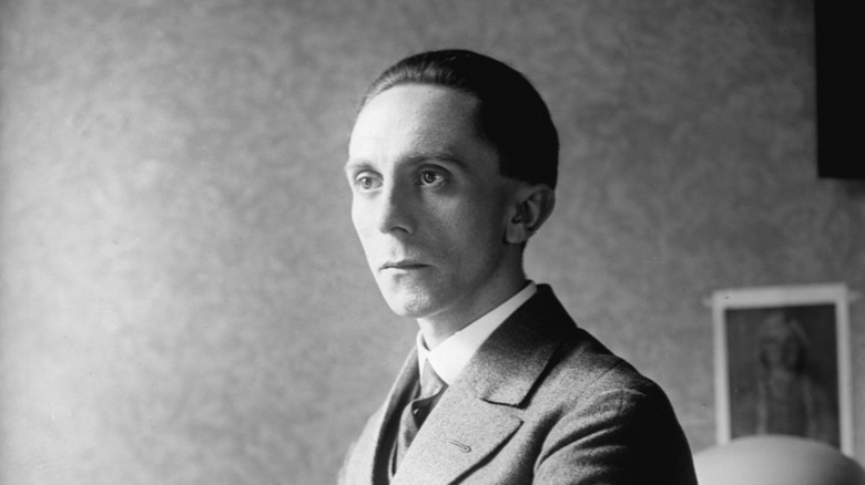 Joseph Goebbels with arms folded