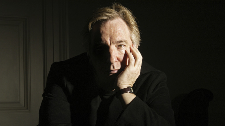 Alan Rickman chin in hand