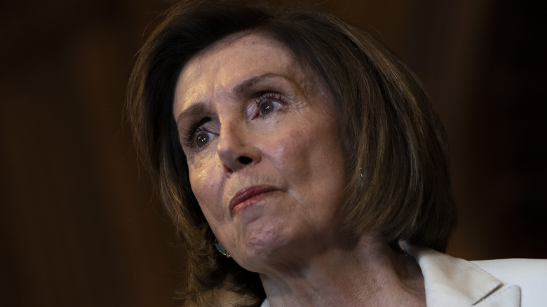 Nancy Pelosi frowns 