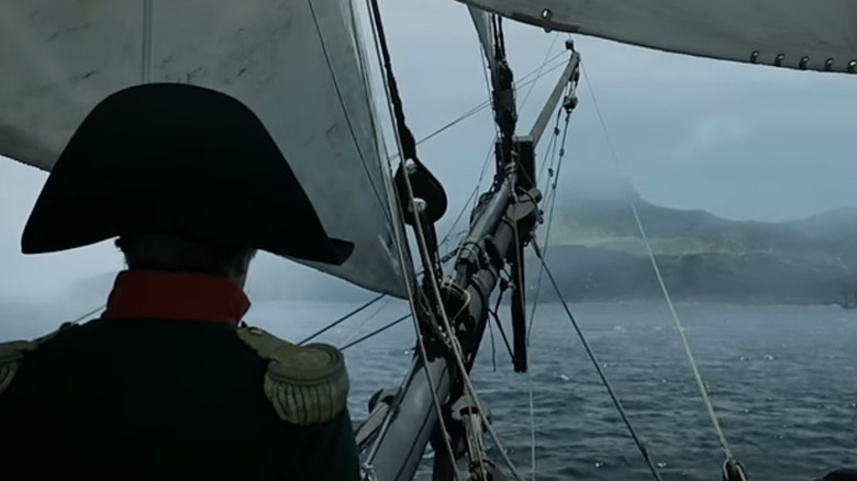 Napoleon sails into exile 