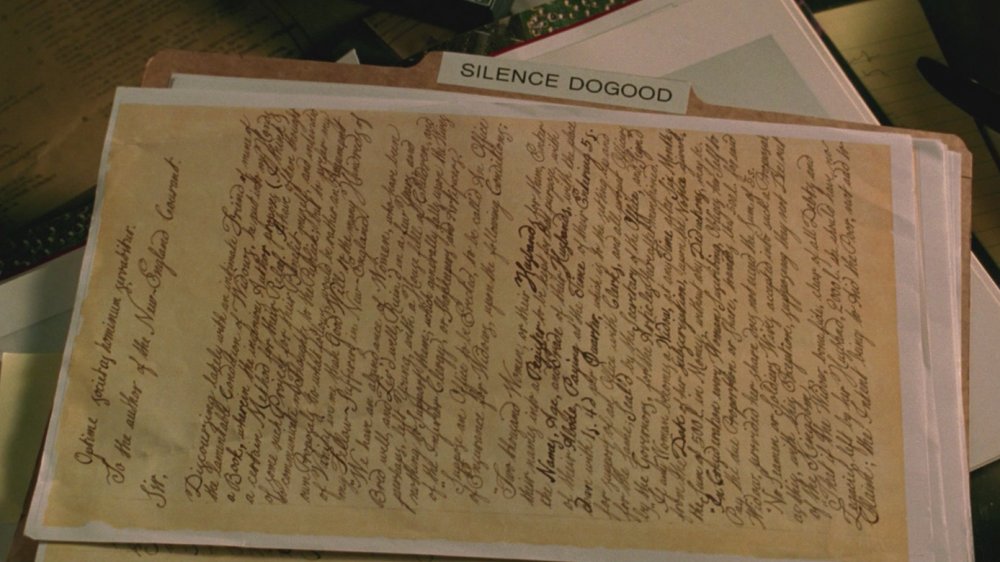 Copies of the Silence Dogood letters in National Treasure