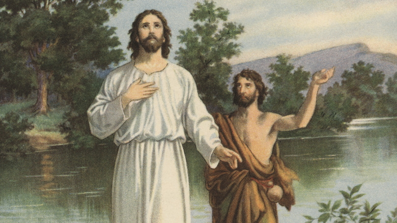 illustration john the baptist and jesus