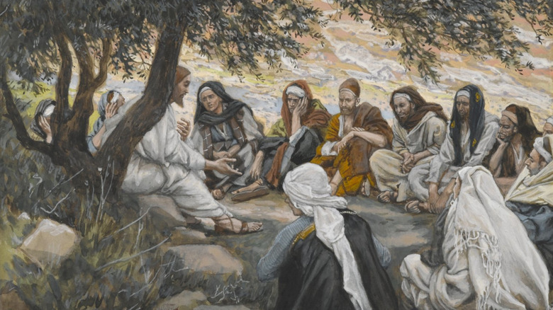 Jesus speaking to the Apostles painting