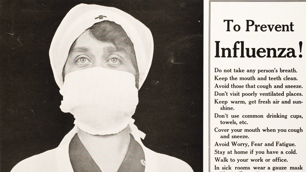 News article discussing influenza prevention during the 1918 flu pandemic