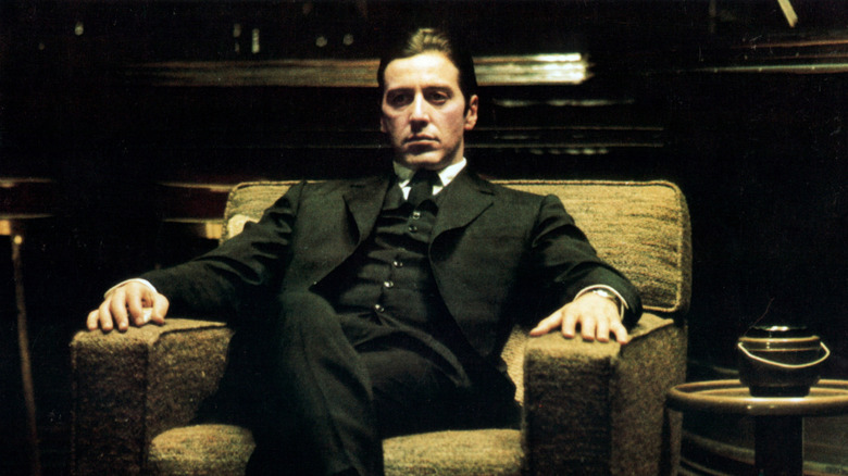 A shot of Al Pacino as Michael Corleone in The Godfather