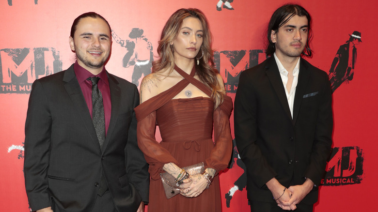 Prince Paris and Bigi Jackson on red carpet