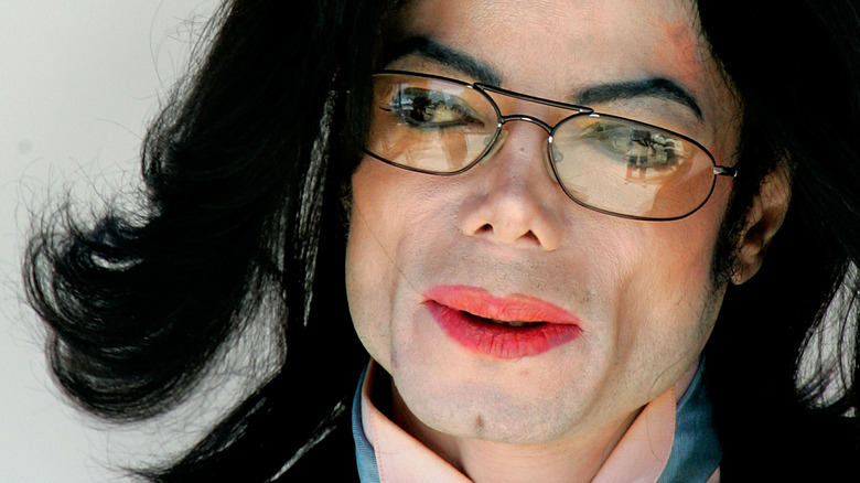 Michael Jackson in tinted glasses