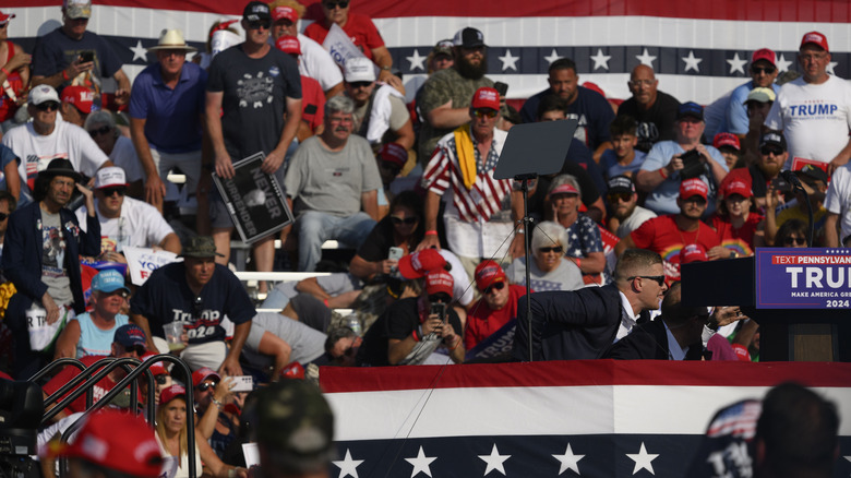 trump rally secret service gunshots