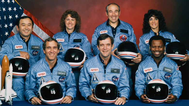 challenger crew posing