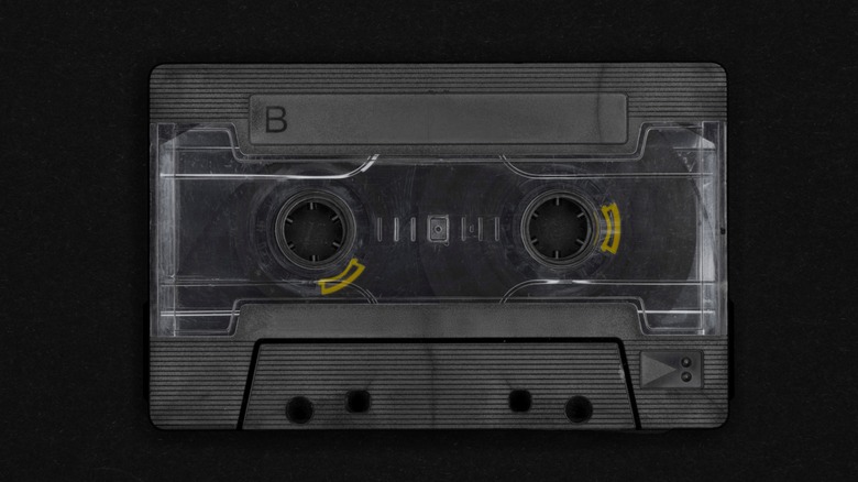 casette tape black background