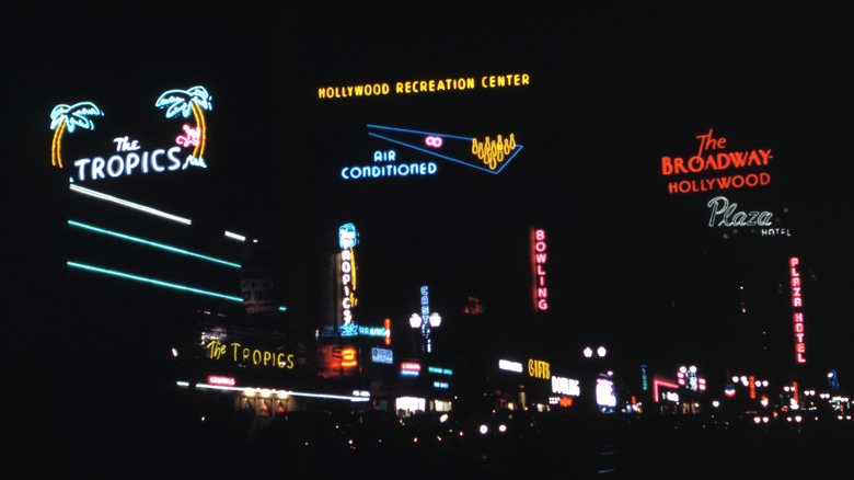 Los Angeles 1942 night photo