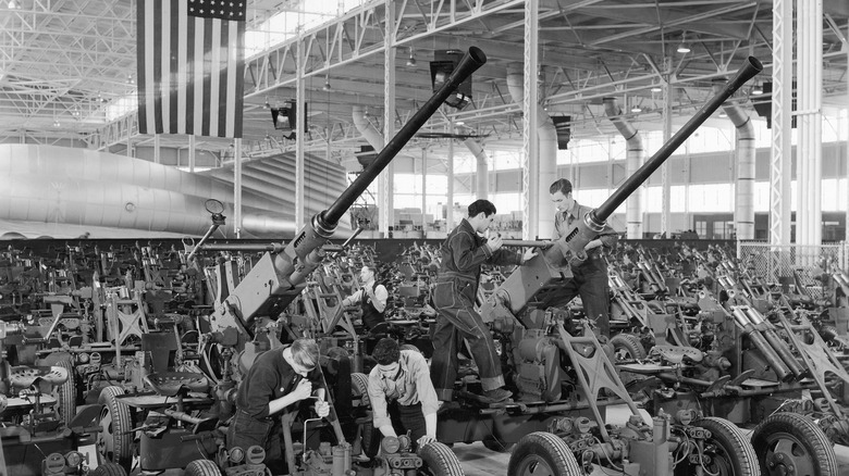 WW2 anti-aircraft guns