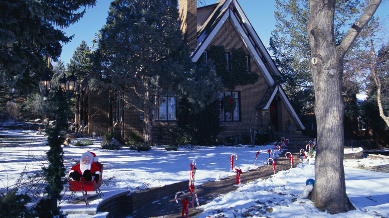 Exterior of the Ramsey house where JonBenet Ramsey was murdered at Christmas timeq