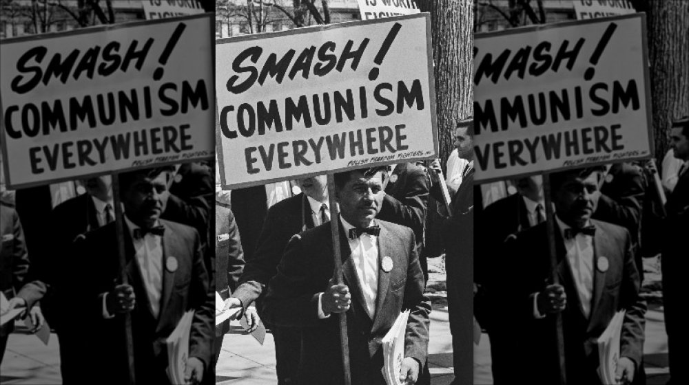 Anti-communist protestor, 1950s