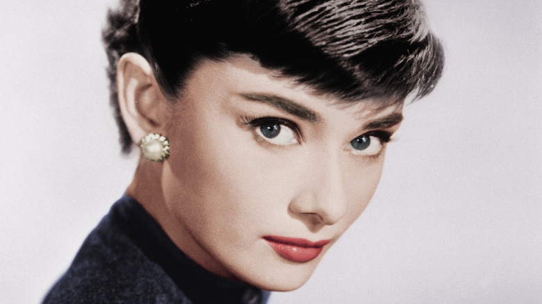 Audrey Hepburn with short hair