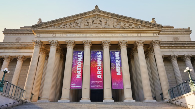 front of national archives building