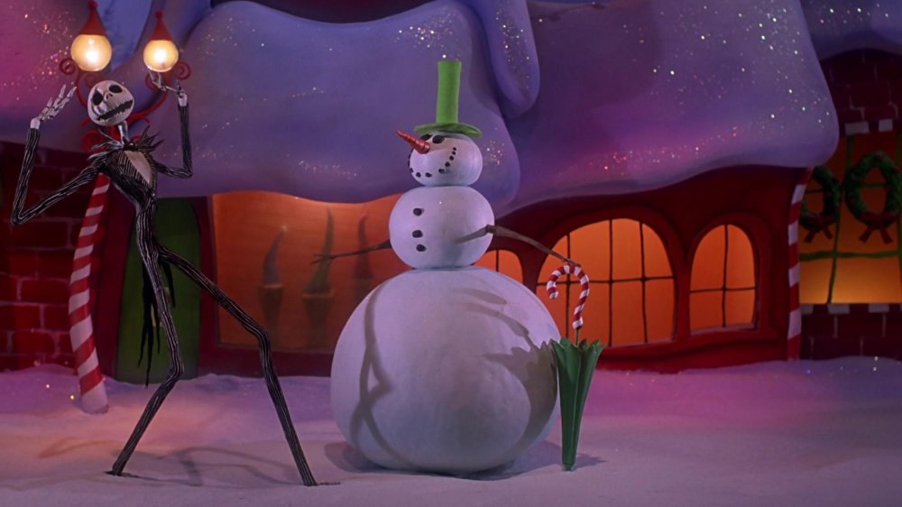 Jack Skellington and Snowman in The Nightmare Before Christmas