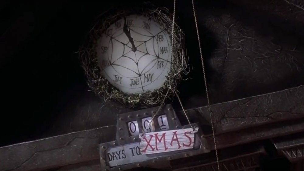 Clock counting down to Xmas in The Nightmare Before Christmas