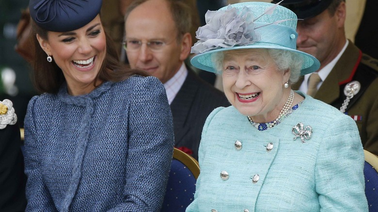 Duchess of Cambridge and Queen Elizabeth