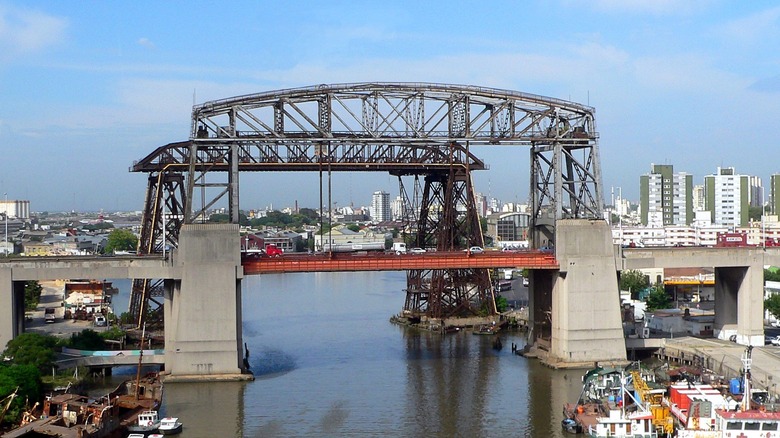 industrial bridge over the river