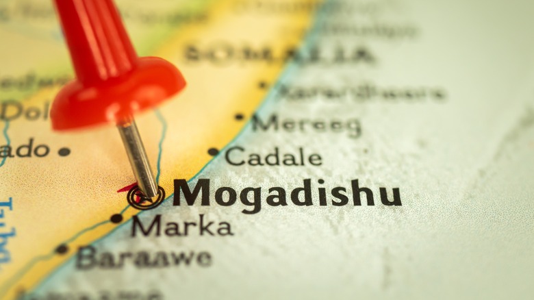 Mogadishu on the map