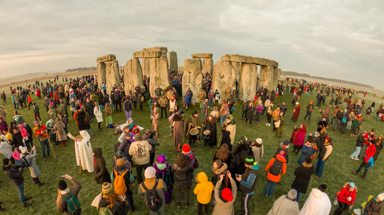 Visitors at Stonehenge