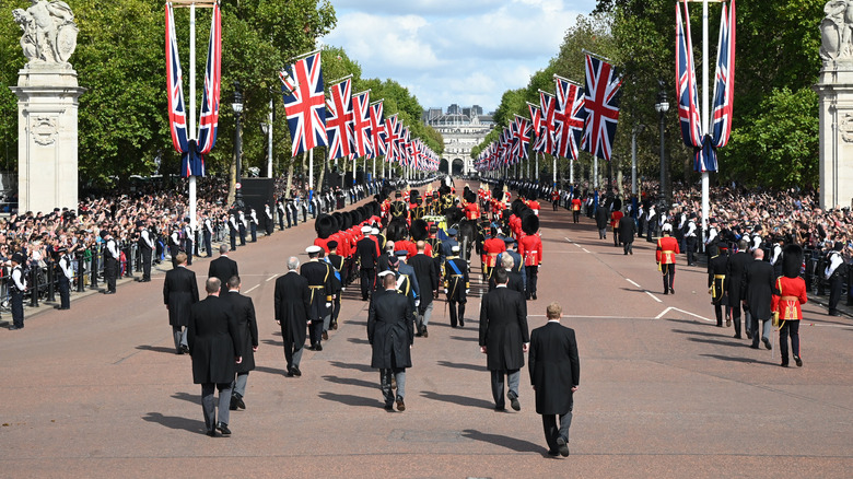 The Queen's funeral procession 