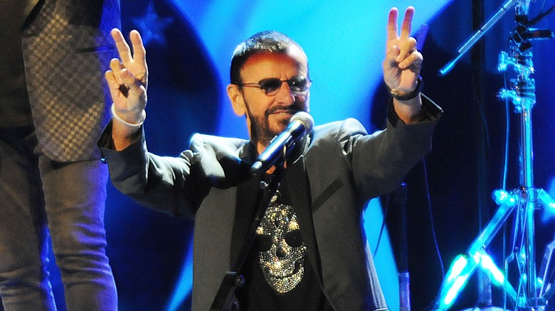 Ringo Starr performing 